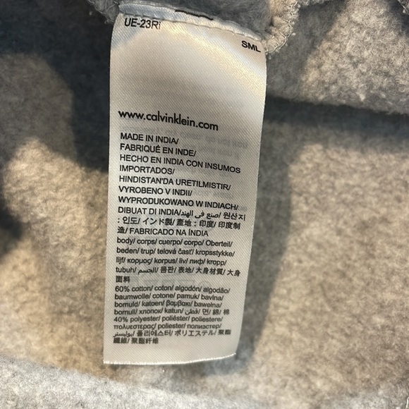 Calvin Klein monogram logo crewneck sweatshirt grey size S - Picture 6 of 6